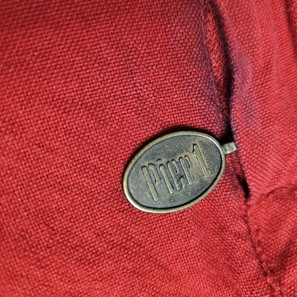 Pier 1 Imports Maroon Paisley Boho Tapestry Rectangle Pillow Cover 12x18 R46 - Picture 4 of 7